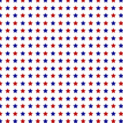 Poster - Vector Pattern seamless colourful abstract stars. Premium geometric background design for 4th of July. American stary vector illustration abstract template in red, white, blue, color 