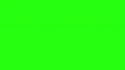 Red voxels on white screen form two circular holes, reveal green chroma key and transparent background. Abstract 3D animated intro. Alpha channel ProRes 4444 in 4k UHD included, color id.