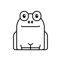 Poster - Frog icon. Icon design. Template elements. Flat style