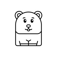 Poster - Panda icon. Icon design. Template elements. Flat style