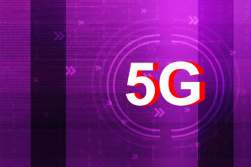 Poster - 2d rendering 5G Network 5G Connection
