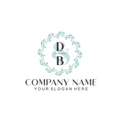 DB Beauty vector initial logo