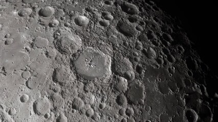 4k cgi render of the lunar surface. elements furnished by nasa.
