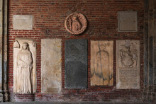 Effigies Depicting The Holy Ambrose And Written In Latin, Milan, Lombardy, Italy