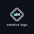 creative letter nx for logo company design