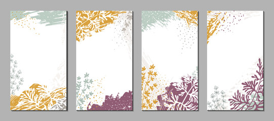 Wall Mural - set of templates for social media posts, stories, banners, covers, greeting cards, branding design. 