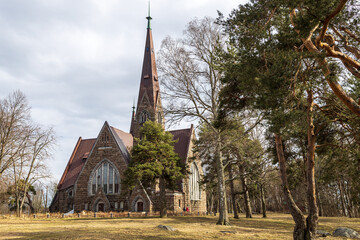 Wall Mural - Church of St. Mary Magdalene (Fin. Koiviston kirkko) - a former Lutheran church in Primorsk, built by Joseph Stenbeck in the Northern Art Nouveau style.