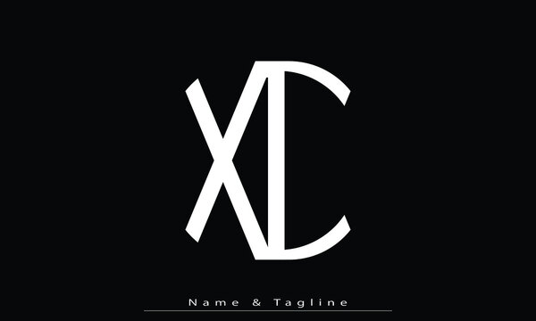 Alphabet letters Initials Monogram logo XC, CX