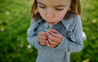 © Maria Manco/Stocksy - girl makes wishes on dandelion