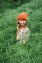 Forest Girl In Nature  Hike