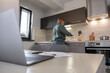 © Milles Studio/Stocksy - Female freelancer cooking lunch at home