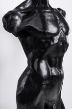 Black Sculpture On White Background