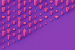 © Giada Canu/Stocksy - Pink tubes on a violet background. 3d render