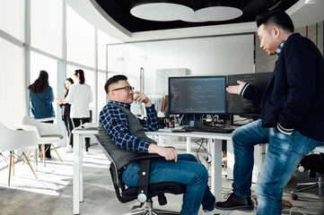 Business people working in office