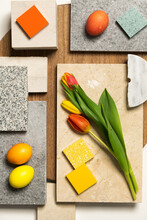 Discarded Natural Interior Materials Stone Mood Board With Easter Eggs