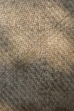 Closeup To The Texture Of A Petate Made Of Palm Tree