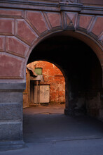Entrance To The Courtyard Through The Arch