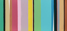 A Stripe Painting; Geometric Abstraction With Stripes Of Color.