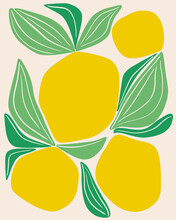 Abstract Lemon Illustration