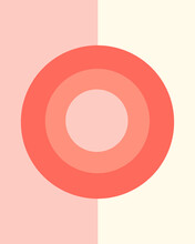 Pink Circle Pattern Over Rectangles 