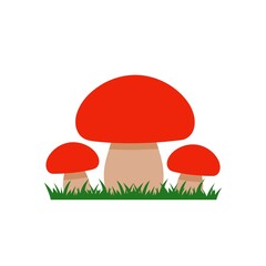 Canvas Print - Mushroom icon isolated on white background