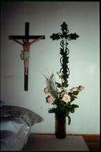 Holy Crosses On A Wall.