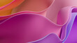 © RocknRoller Studios - Pink and Violet Ripple Layers. Modern Abstract 3D Background. 3D Render.