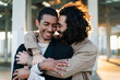 © Nuria Seguí/Stocksy - Gay Couple Hugging