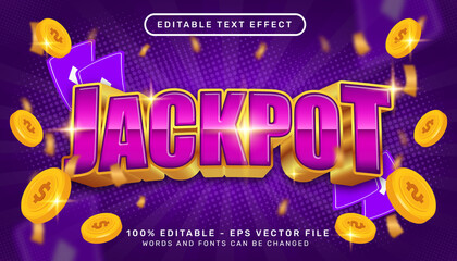 Poster - jackpot 3d text editable text effect