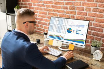 Poster - Business Data Analyst Using Desktop Computer