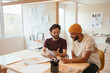 © BONNINSTUDIO/Stocksy - Diverse designers talking about creative project