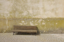 Bench Against Old Wall