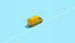 © Audrey Shtecinjo/Stocksy - Yellow post  vehicle delivering goods