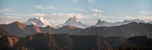 Bernese Alps In Fall Panorama.
