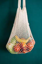 Net Bag With Groceries In Studio