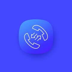 phone call line icon for web and apps