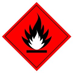 Wall Mural - The flammable symbol is used to warn of hazards