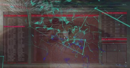 Poster - Animation of data processing over eye and shapes