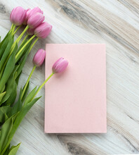 Tulips And Pink Stationery