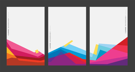 Abstract colorful geometric background for summer poster