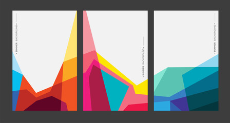 Aufkleber - Abstract colorful geometric background for summer poster