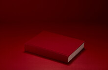 Solid Red Book On Red Background