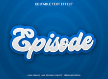 episode editable text effect template with abstract and modern style use for business logo and brand