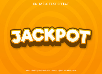 Poster - jackpot editable text effect template with abstract and modern style use for business logo and brand