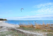Kitesurfer auf der Ostsee, Hundestrand Stein, Schleswig-Holstein, Panorama
