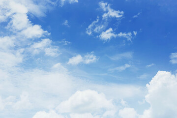 Wall Mural - blue sky with clouds many beautiful white