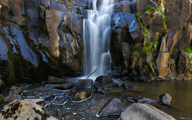 Sticker - The Crouzet waterfall and the Surenne stream, Haute-Loire, France