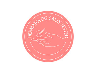 Wall Mural - dermatologically tested icon vector illustration