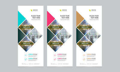 Wall Mural - Roll up banner vector template