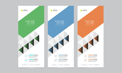 Wall Mural - Roll up banner vector template